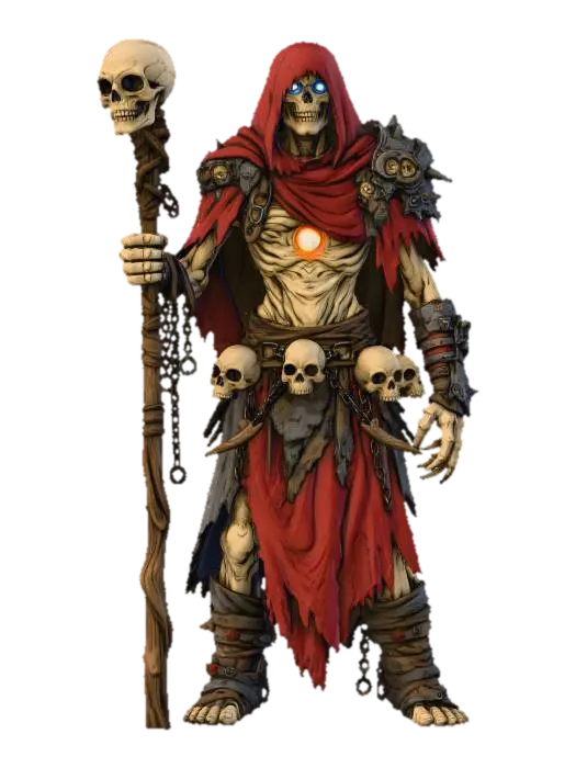 Necromancer Enigma 3D model, vytvořený pomocí AI