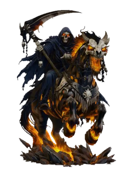 Reaper's Inferno Rider 3D model, vytvořený pomocí AI