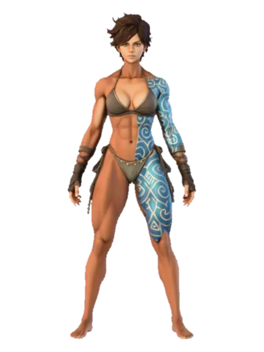 Warrior Pose - Yoga 3D model, vytvořený pomocí AI