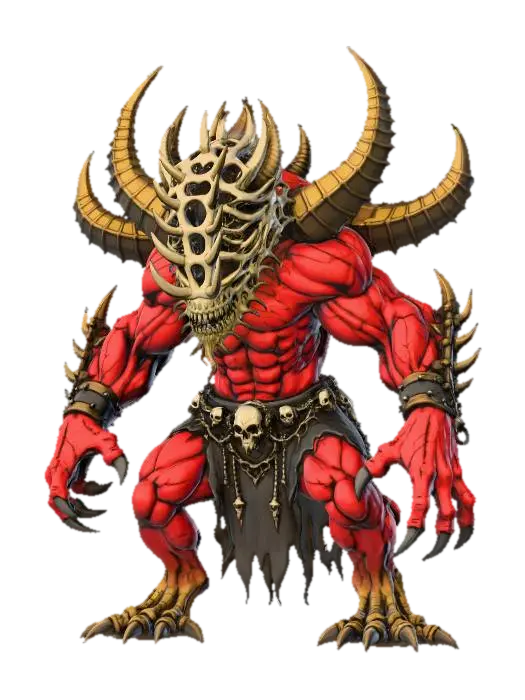 Infernal Colossus - Fiend 3D model, vytvořený pomocí AI