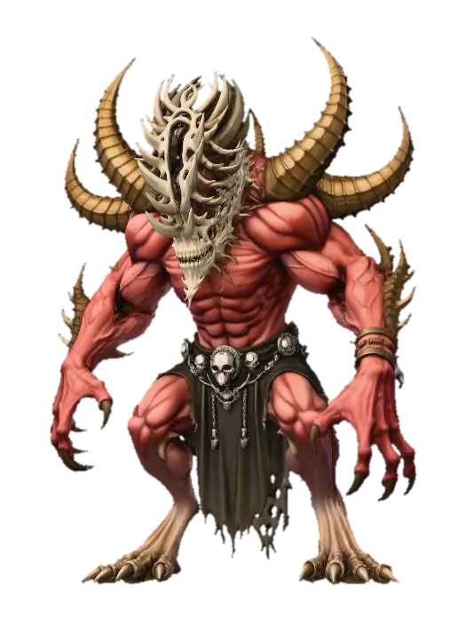 Dreadhorn Beast - Horned 3D model, vytvořený pomocí AI