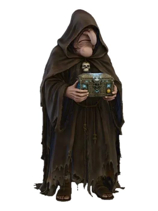 The Keeper of Secrets 3D model, vytvořený pomocí AI