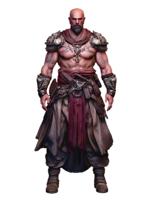 Crimson Warlord - Ruler 3D model, vytvořený pomocí AI