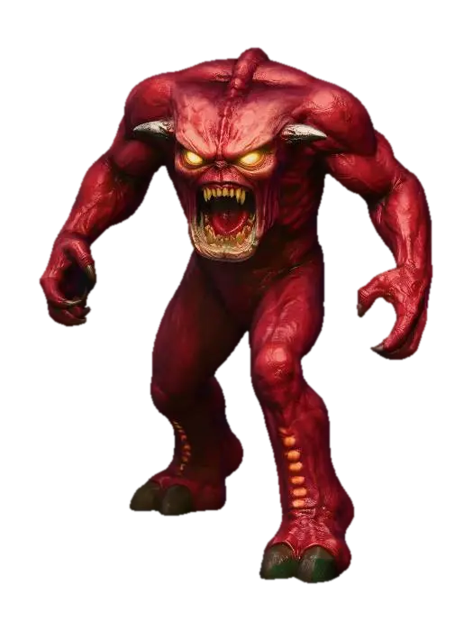 Crimson Behemoth - Doom 3D model, vytvořený pomocí AI