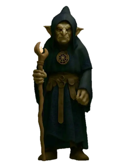 Modello 3D Emberbound Goblin Sage - Emblem, generato dall’IA