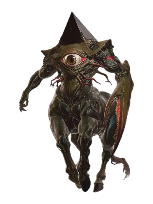Pyramid Eye Ravager 3D model, vytvořený pomocí AI