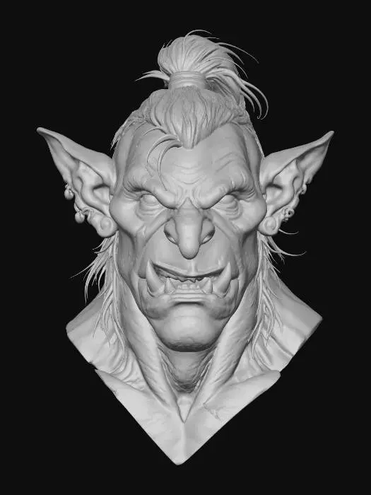 3D model for Grimjaw the Scarred Orc