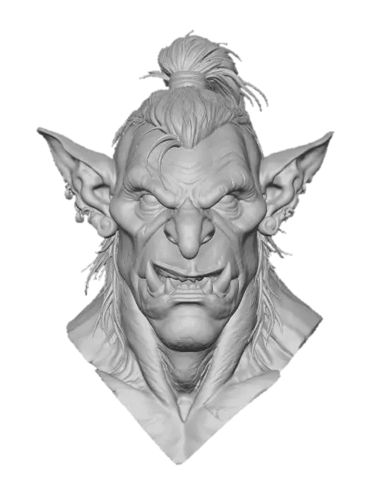 3D model for Grimjaw the Scarred Orc