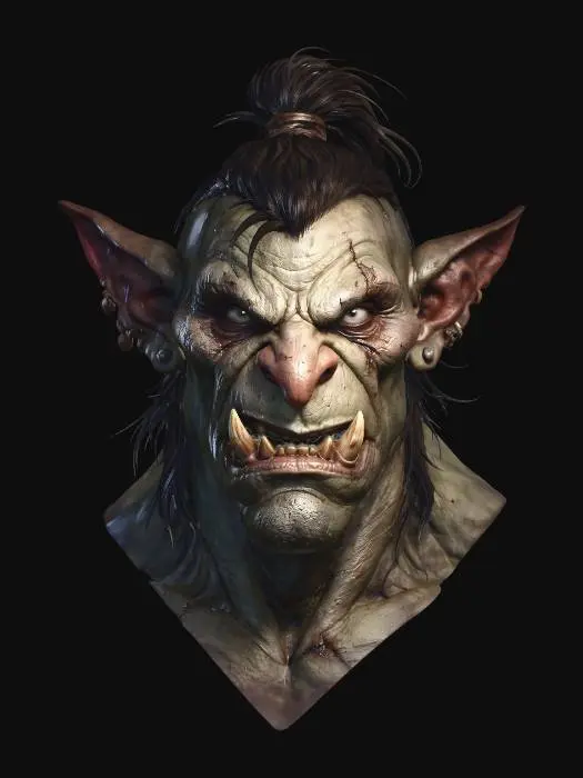 3D model for Grimjaw the Scarred Orc