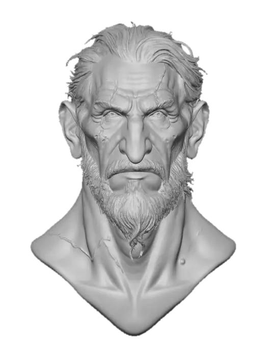 3D model for The Scarred Elder