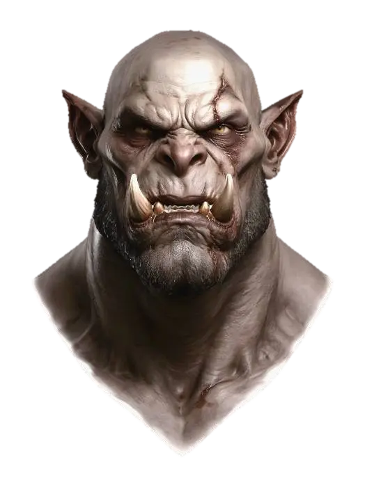 Wrathbound Orc - Fantasycreature 3D model, vytvořený pomocí AI
