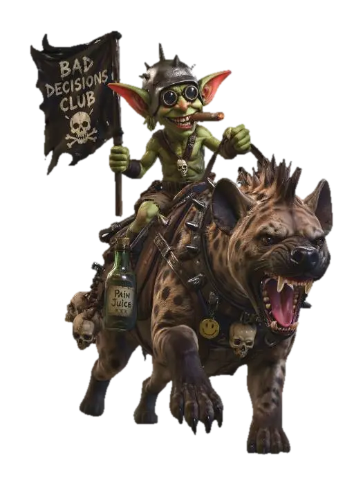 Bad Decisions Club - Teen 3D model, vytvořený pomocí AI