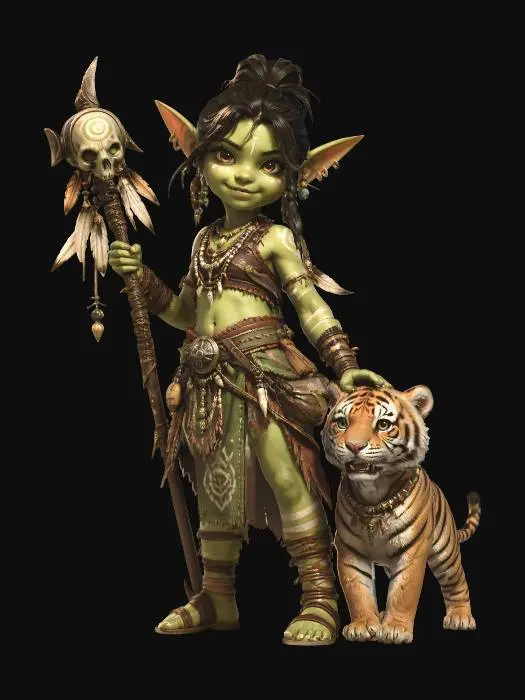 3D model for Emerald Shaman and the Tiger