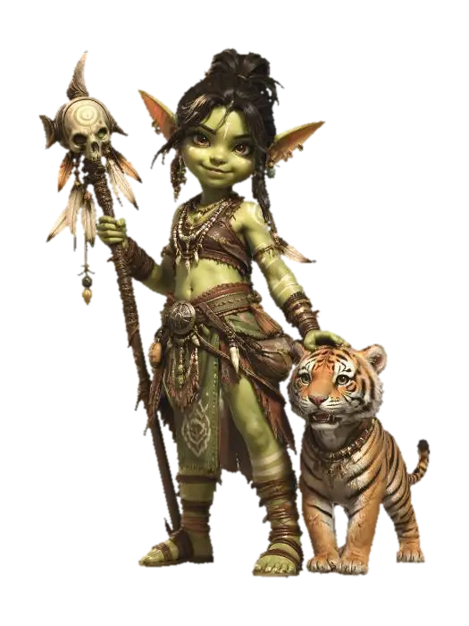 3D model for Emerald Shaman and the Tiger