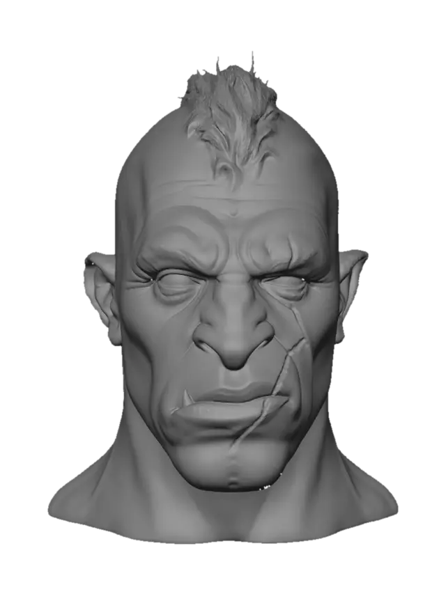3D model for Stoic Orc Portrait