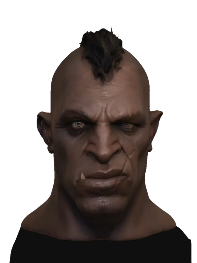 3D model for Stoic Orc Portrait
