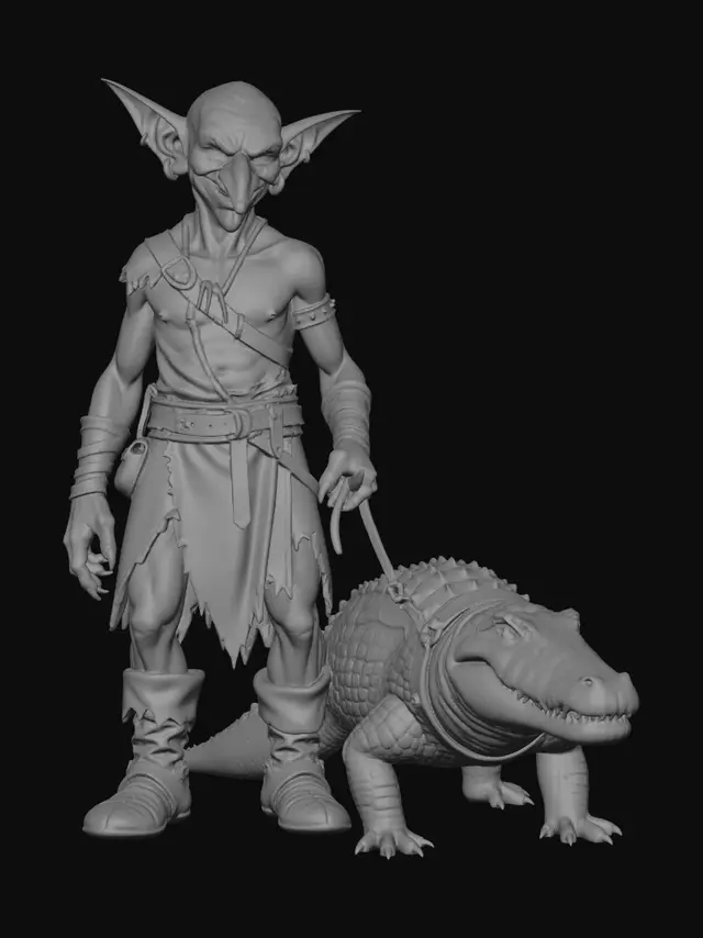 3D model for Goblin Tamer and Crocodile Companion