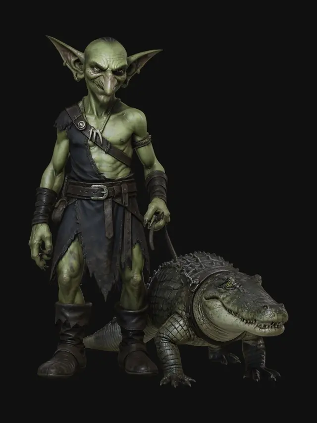 3D model for Goblin Tamer and Crocodile Companion