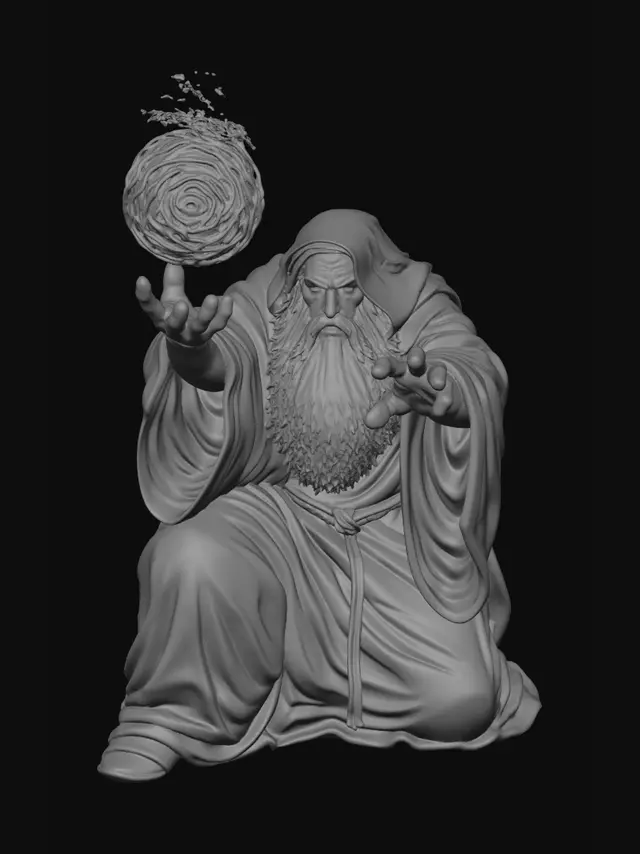3D model for Flamebound Wizard