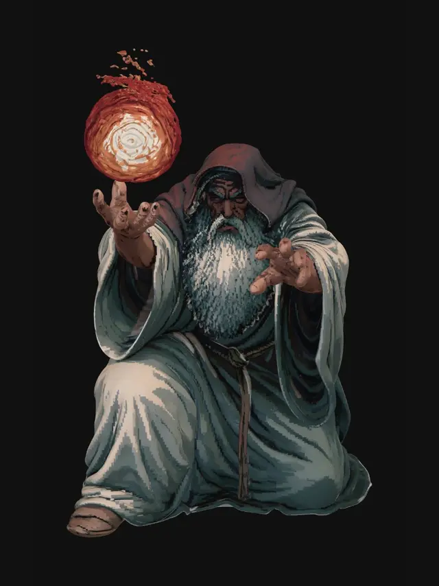 3D model for Flamebound Wizard