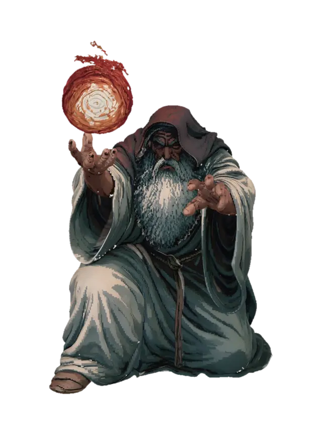 3D model for Flamebound Wizard