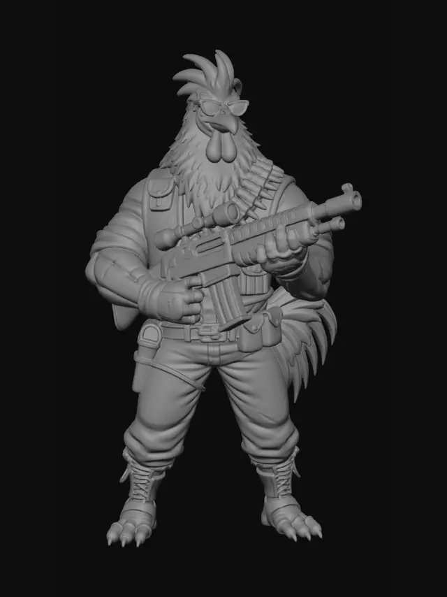 3D model for Gunslinger Rooster