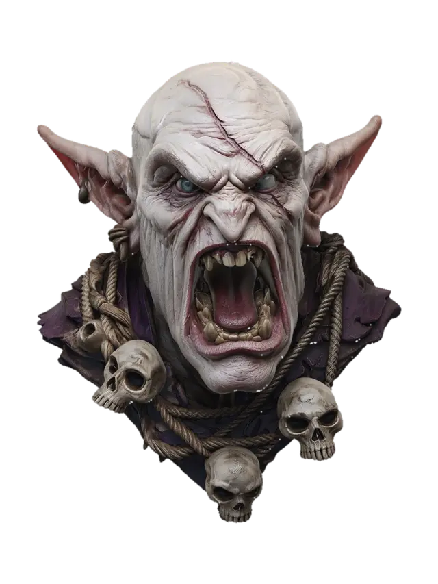 Skullbound Warlord-3D-modell, genererad av AI