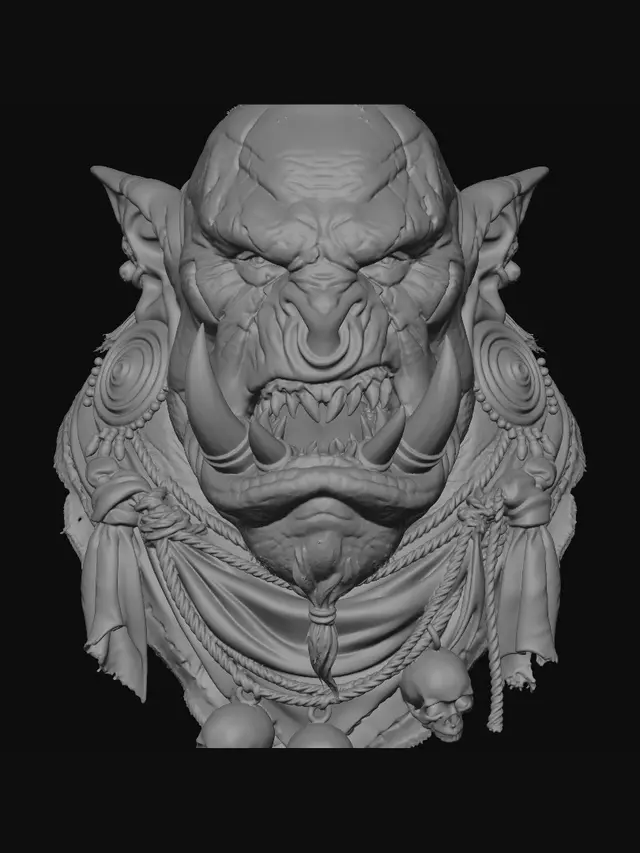 3D model for Scarred Orc Warlord