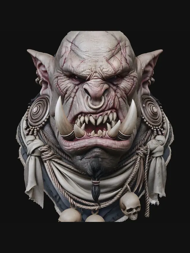 3D model for Scarred Orc Warlord