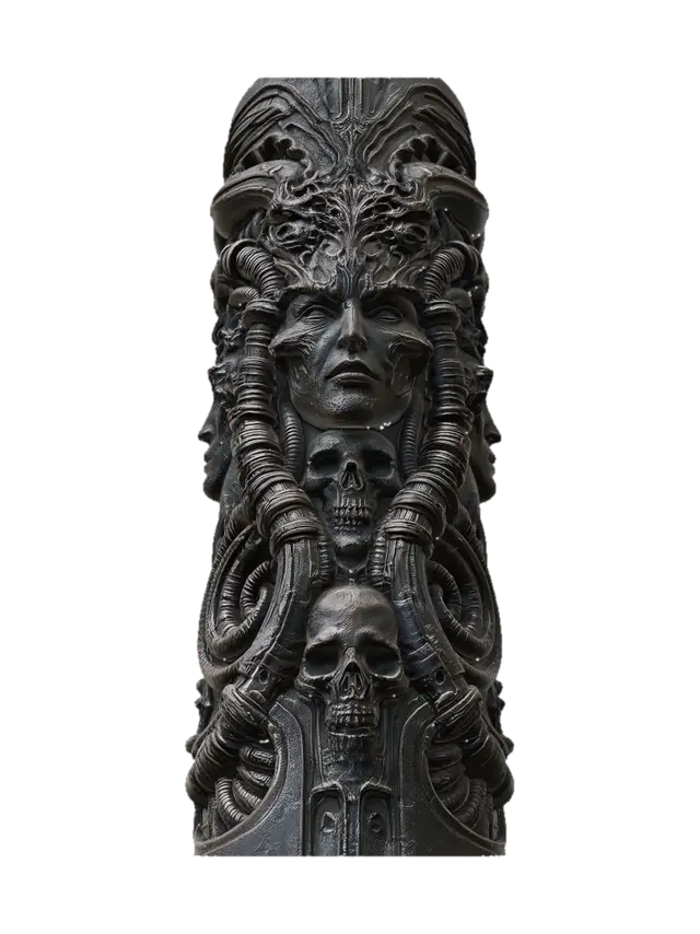 Empress of the Skullwork - Queen 3D-model, gegenereerd door AI