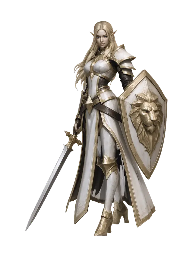 Golden Lionshield - Crest 3D-model, gegenereerd door AI