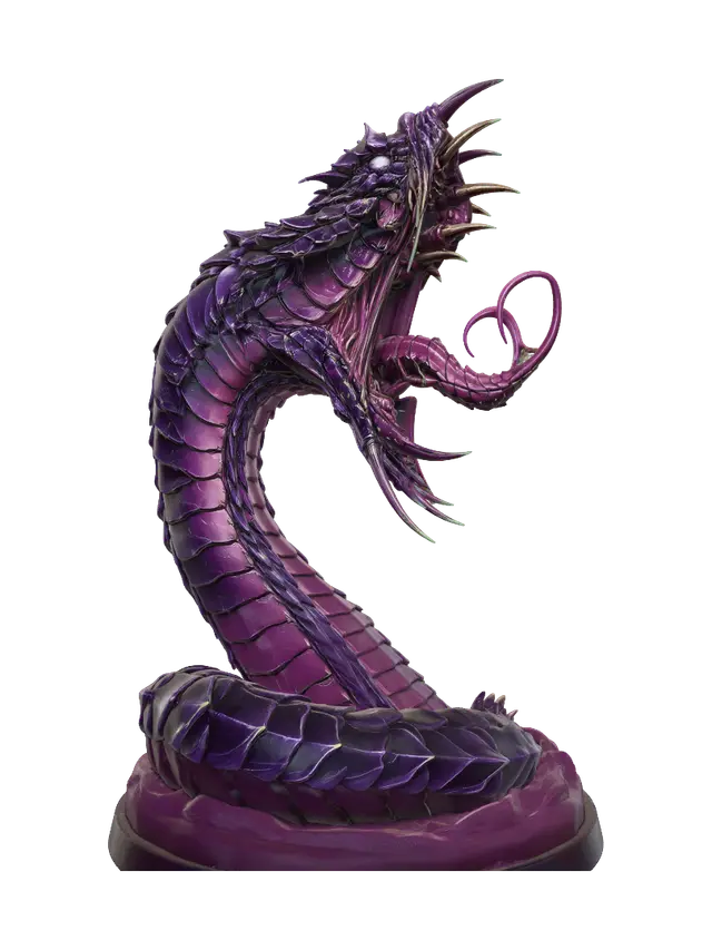 Amethyst Furywyrm 3D model, vytvořený pomocí AI