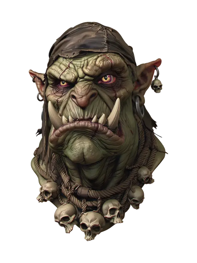 Skullbound Warlord - Spire 3D model, vytvořený pomocí AI