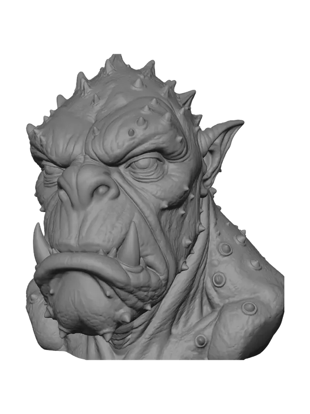 3D model for Emerald Spiked Ogre