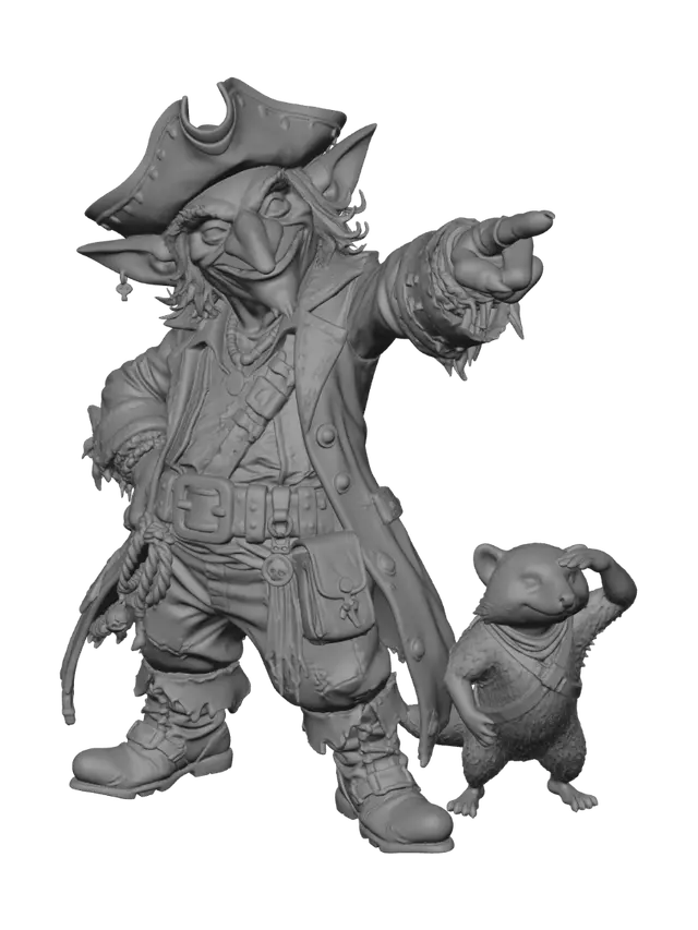 3D model for Pirate Goblin and the First Mate