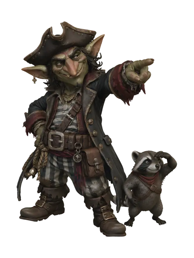 3D model for Pirate Goblin and the First Mate