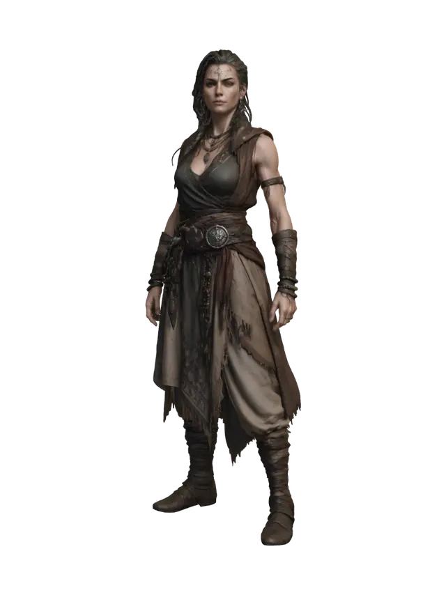 Wasteland Warrior 3D model, vytvořený pomocí AI