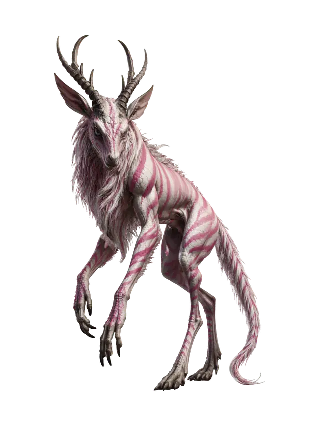 Pink Stripe Dragon - Flying 3D model, vytvořený pomocí AI