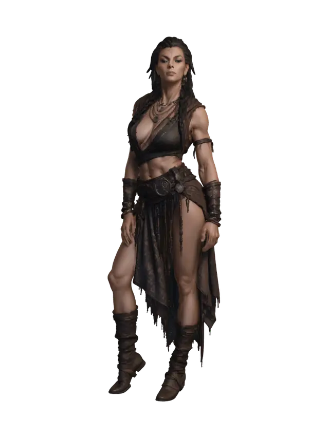 Wasteland Warrior 3D model, vytvořený pomocí AI