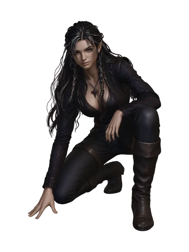 Moonshadow Enchantress - Cape 3D model, vytvořený pomocí AI