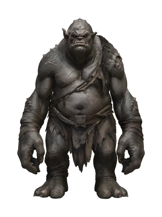Ragged Warlord 3D model, vytvořený pomocí AI