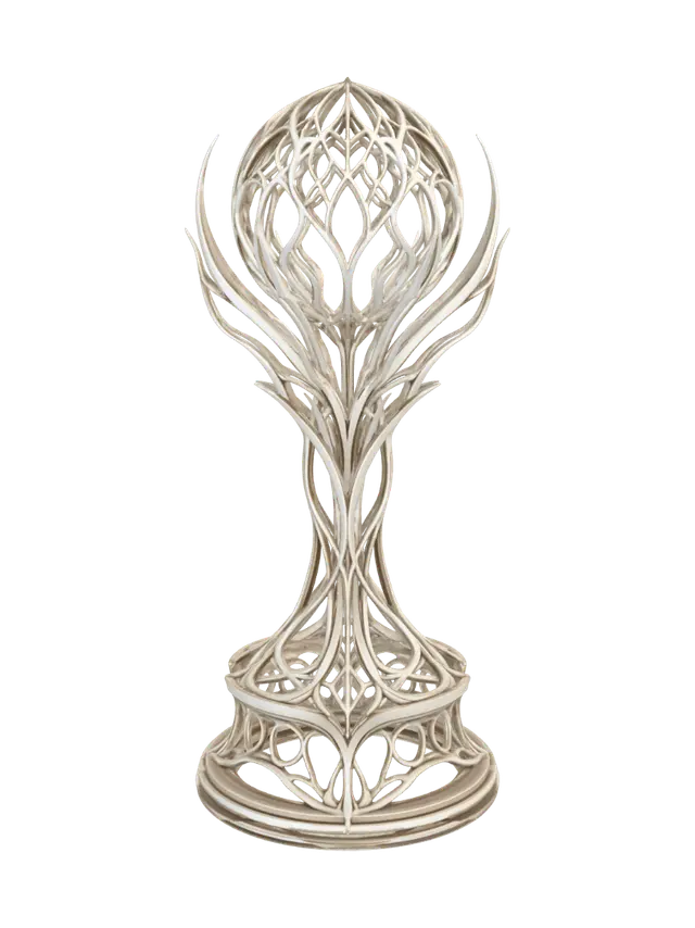 The Lattice King 3D model, vytvořený pomocí AI
