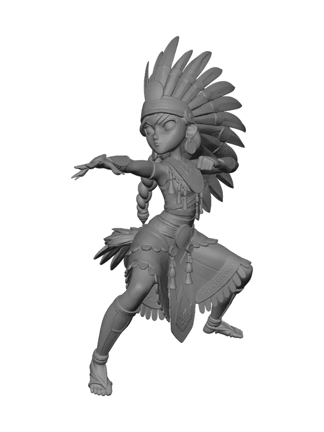 3D model for Feathered Warrior