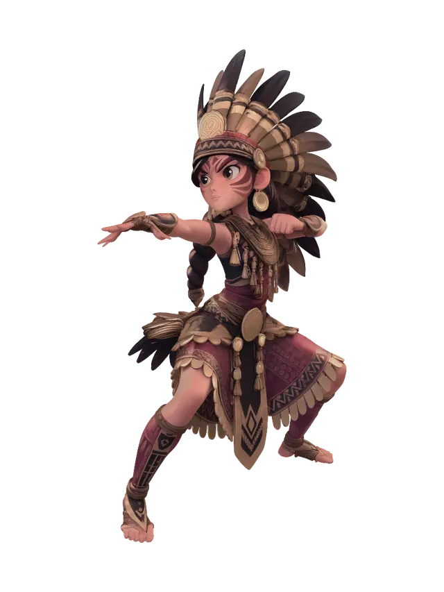 3D model for Feathered Warrior