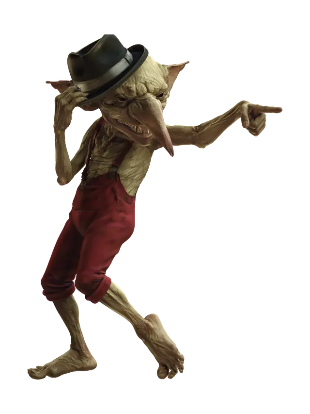 Hat-Tilted Goblin - Mischievous 3D model, vytvořený pomocí AI