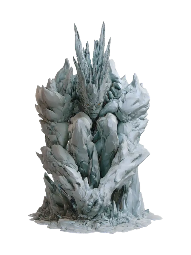 Icebound Titan - Colossal 3D model, vytvořený pomocí AI