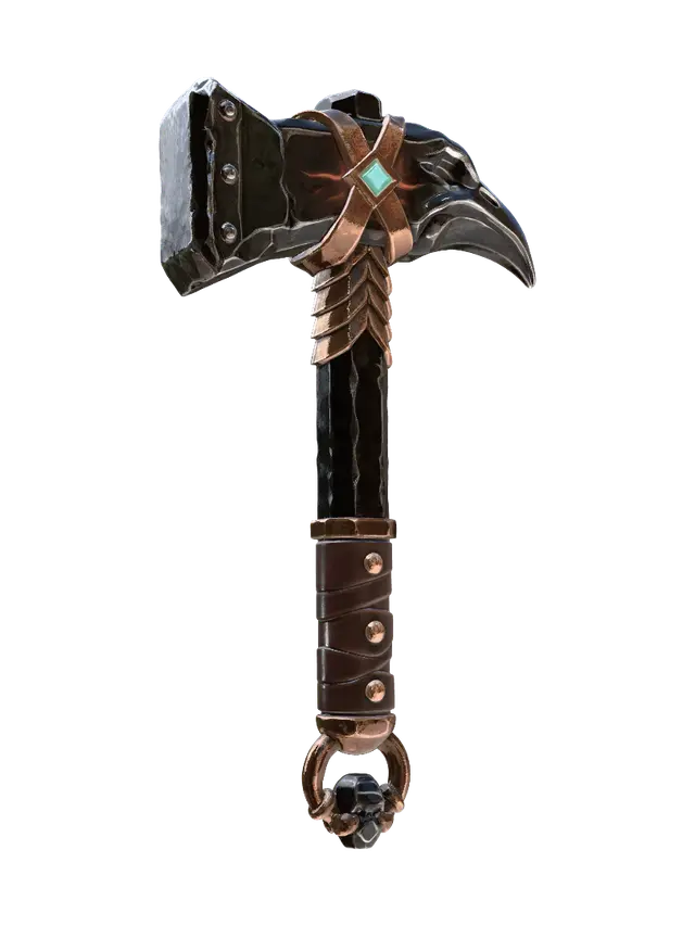 Raven-Beak War Maul - Talisman 3D model, vytvořený pomocí AI