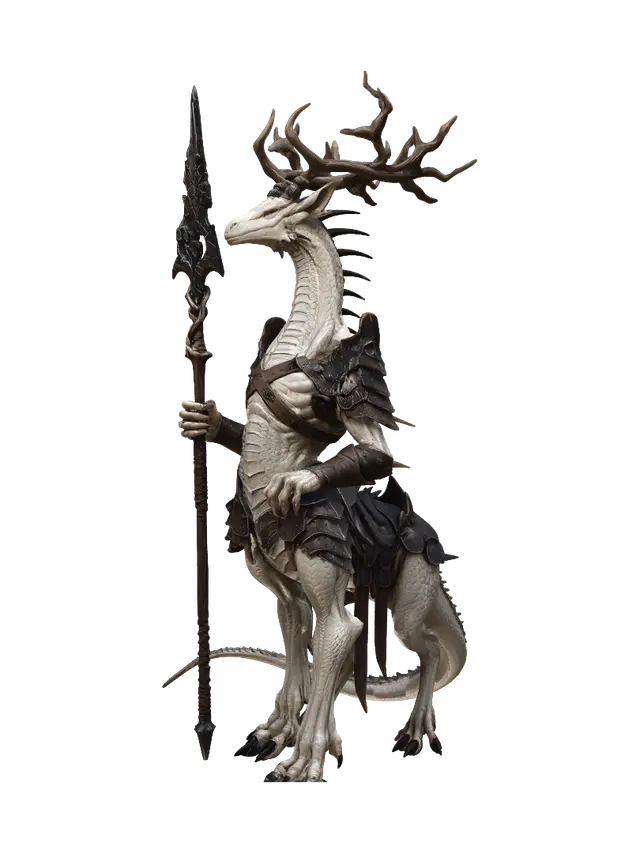 3D model for Ivory Wyrm Knight