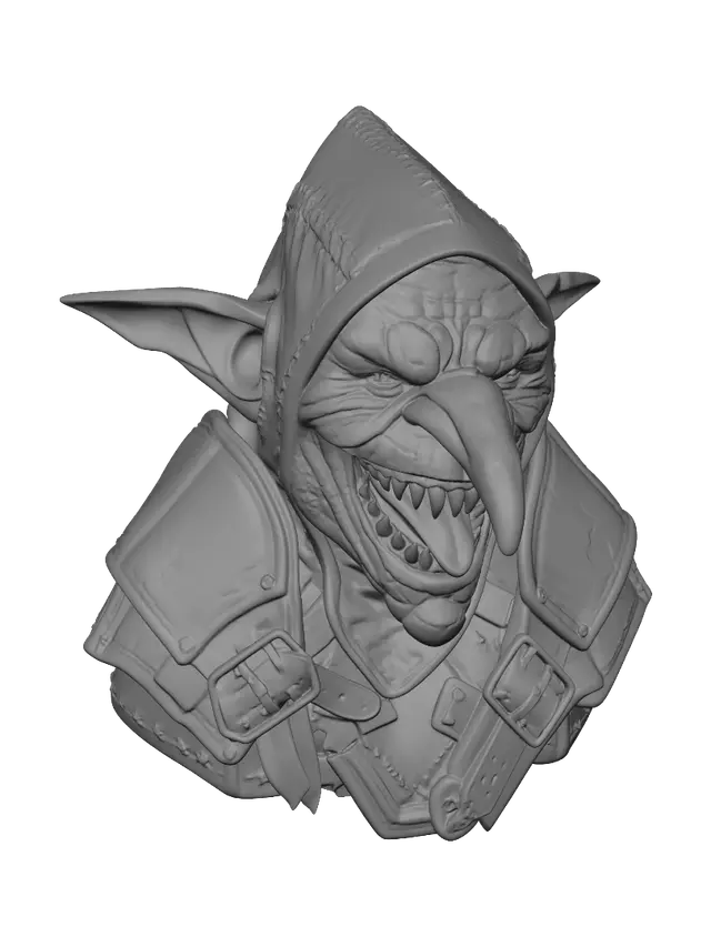 3D model for Red-Hooded Goblin Warrior