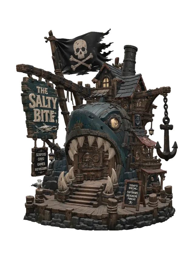 THE SALTY BITE - Coral 3D model, vytvořený pomocí AI
